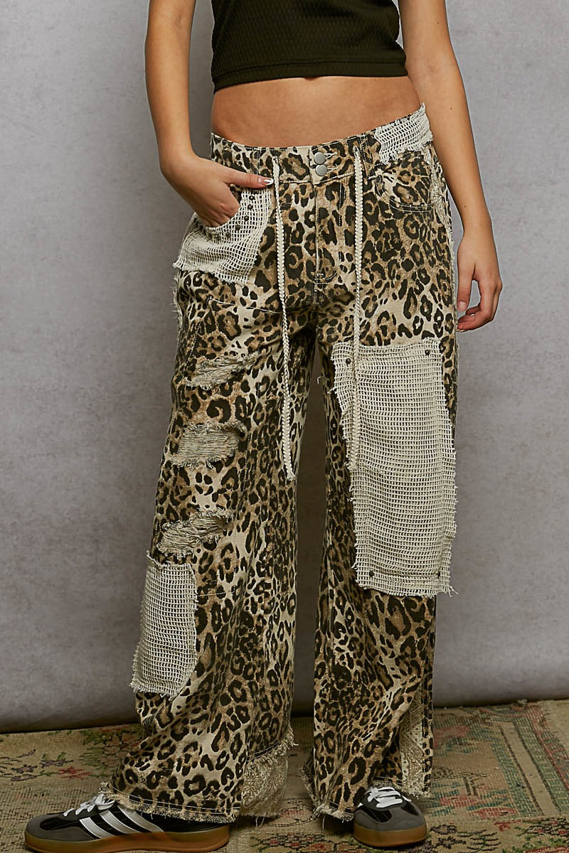 Regular Fit Denim Pants with Stud Detail
