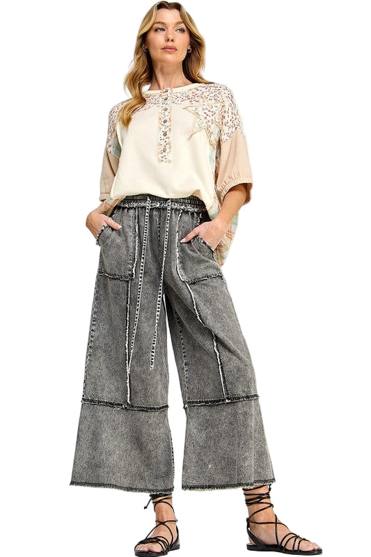 Product image for mineral washed denim pants