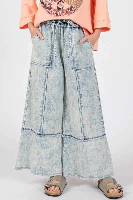 Product image for mineral washed denim pants