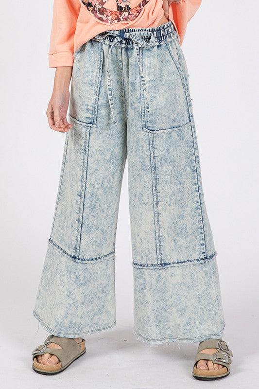 Product image for mineral washed denim pants