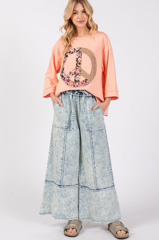 Product image for mineral washed denim pants