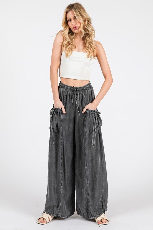 Product image for drawstring utility cargo jogger