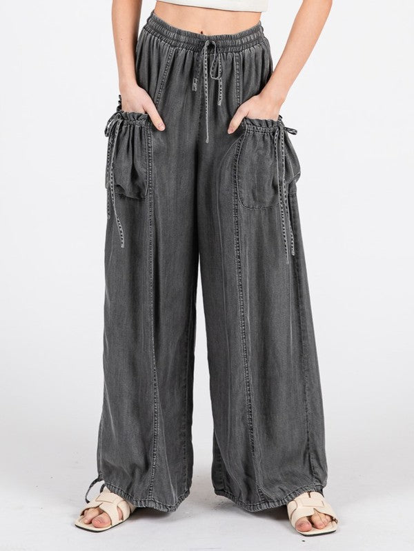 Product image for drawstring utility cargo jogger