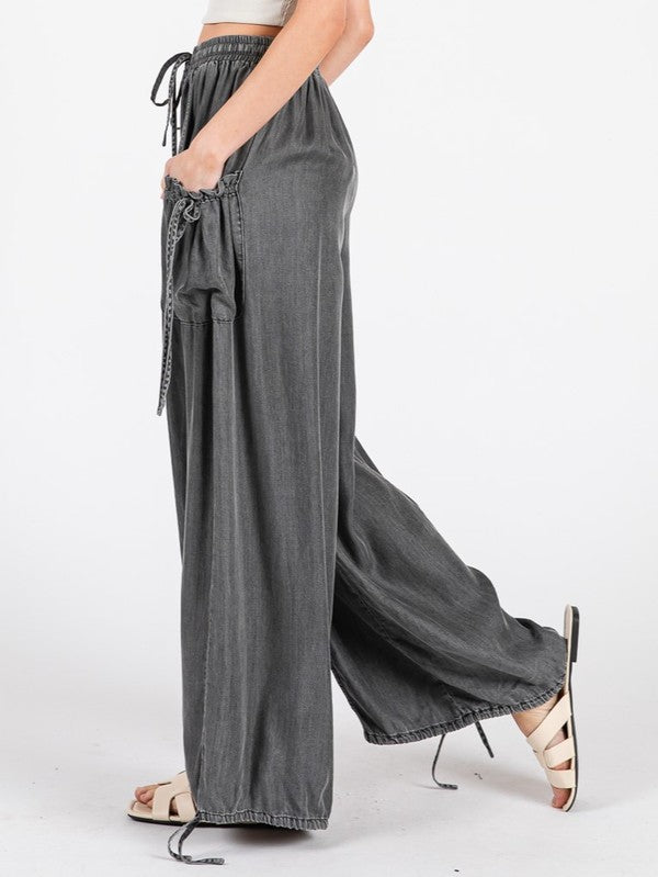 Product image for drawstring utility cargo jogger