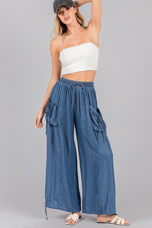 Product image for drawstring utility cargo jogger