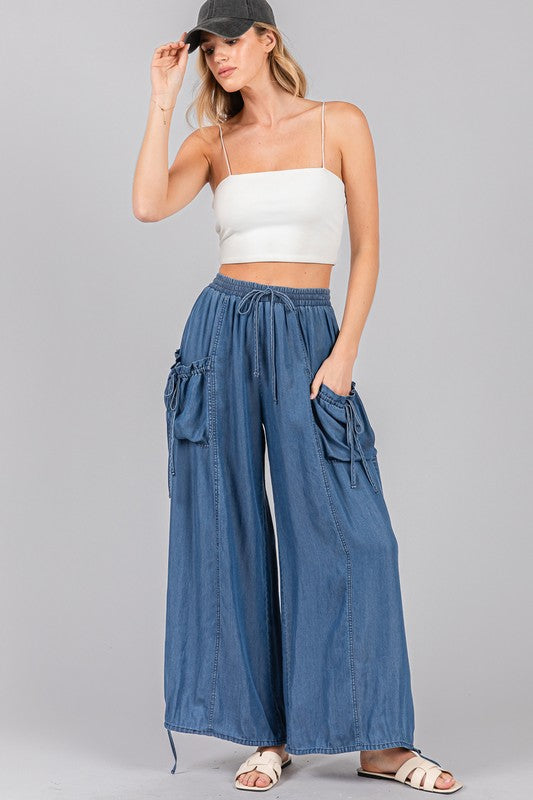 Product image for drawstring utility cargo jogger