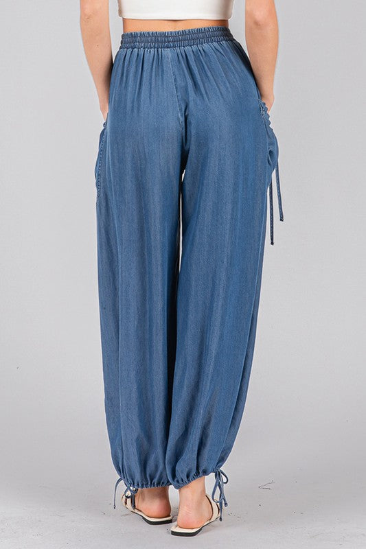 Product image for drawstring utility cargo jogger