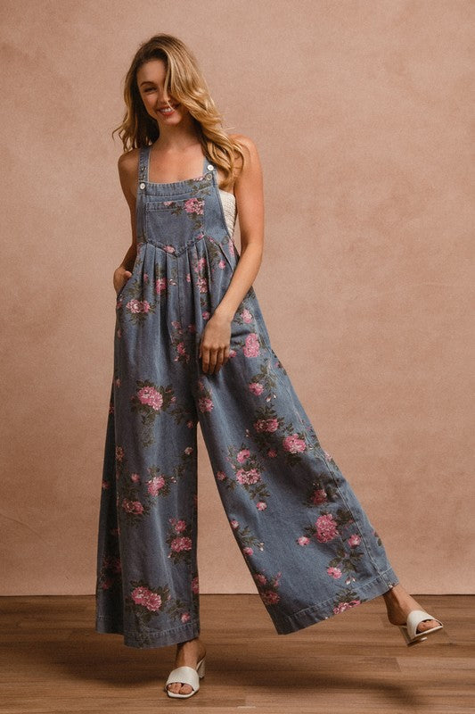 Washed Round Neck Love Patchwork Ruffle Hem Top