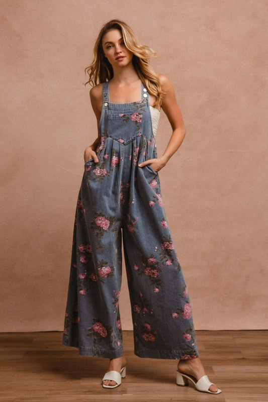 Washed Round Neck Love Patchwork Ruffle Hem Top
