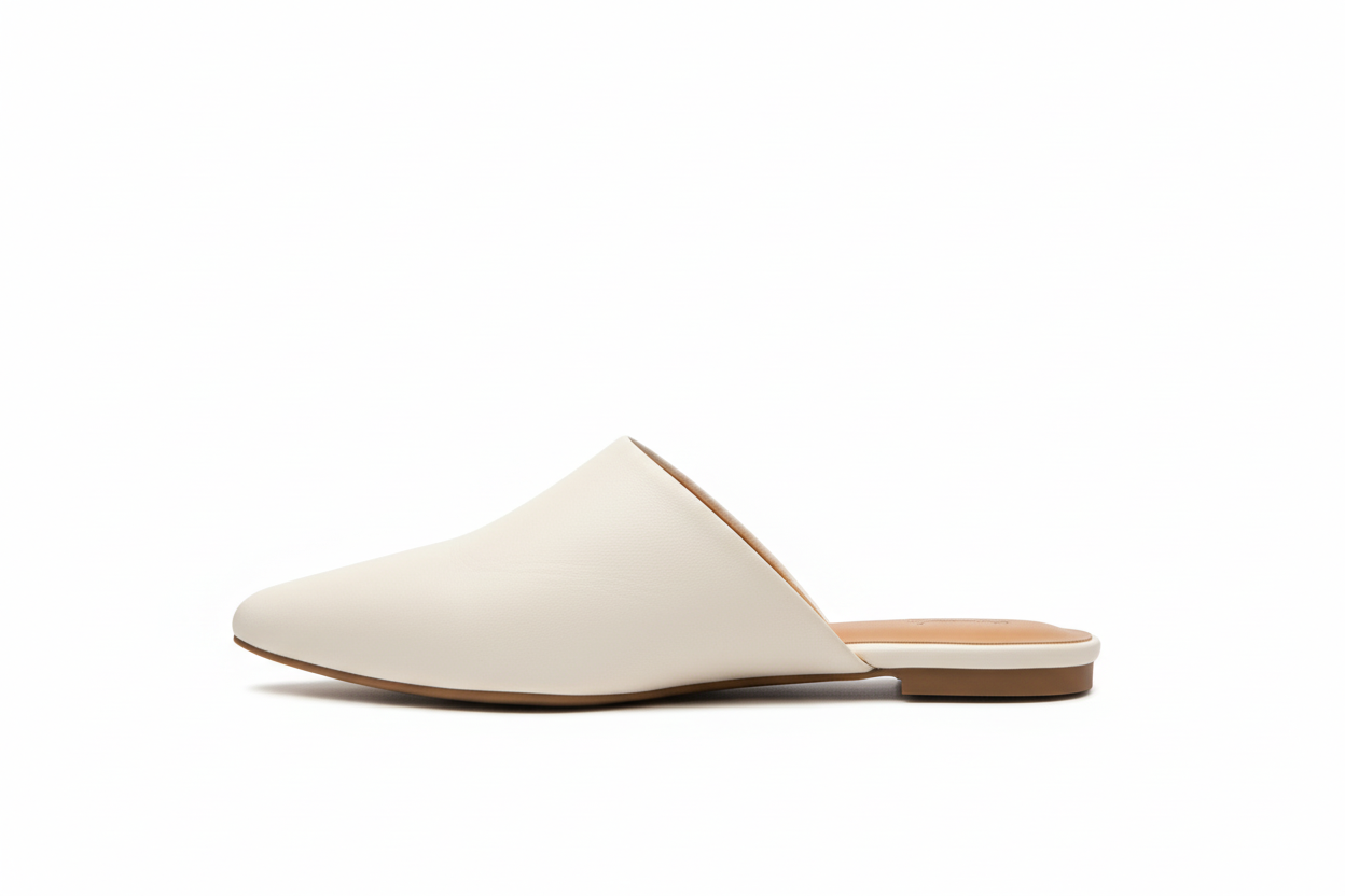 Women's flats collection featuring pointed-toe mules, d'orsay, and slip-on styles