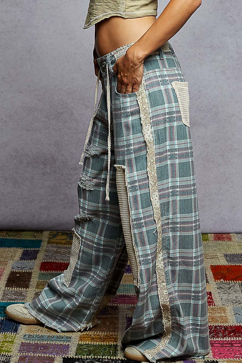 Regular Fit Denim Pants with Stud Detail