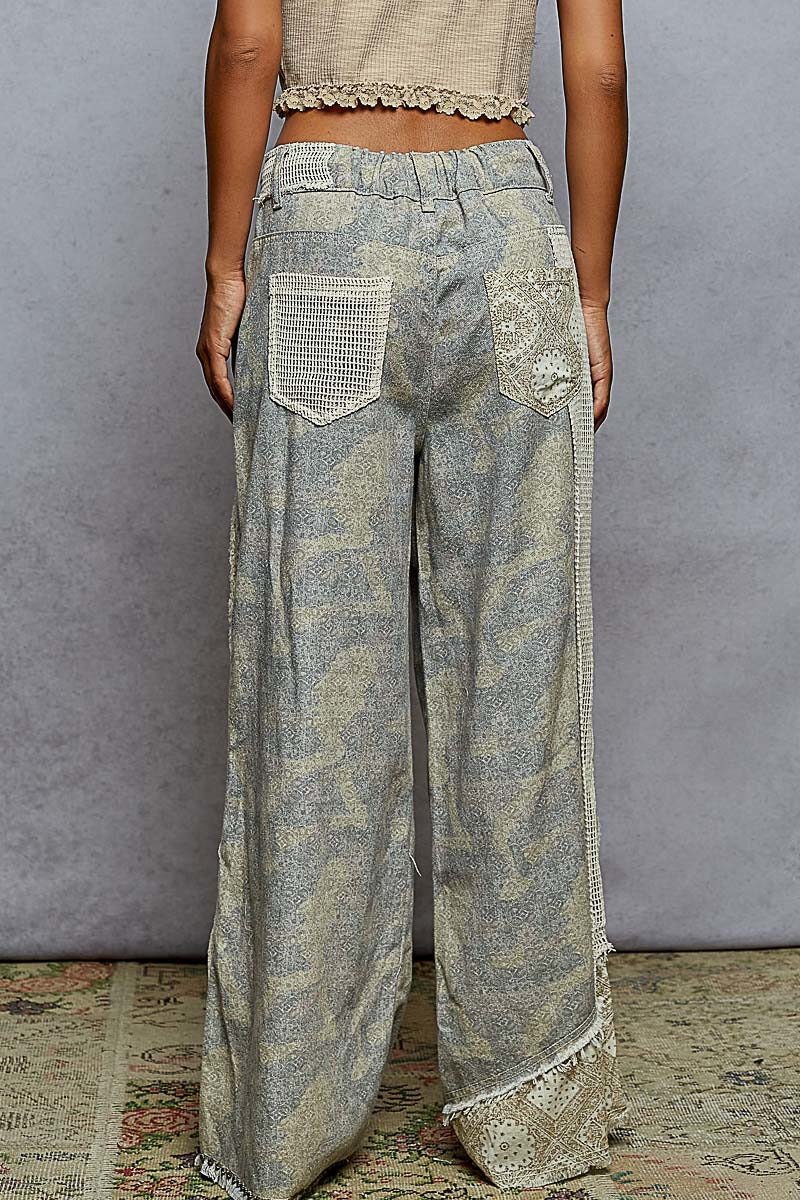 Regular Fit Denim Pants with Stud Detail