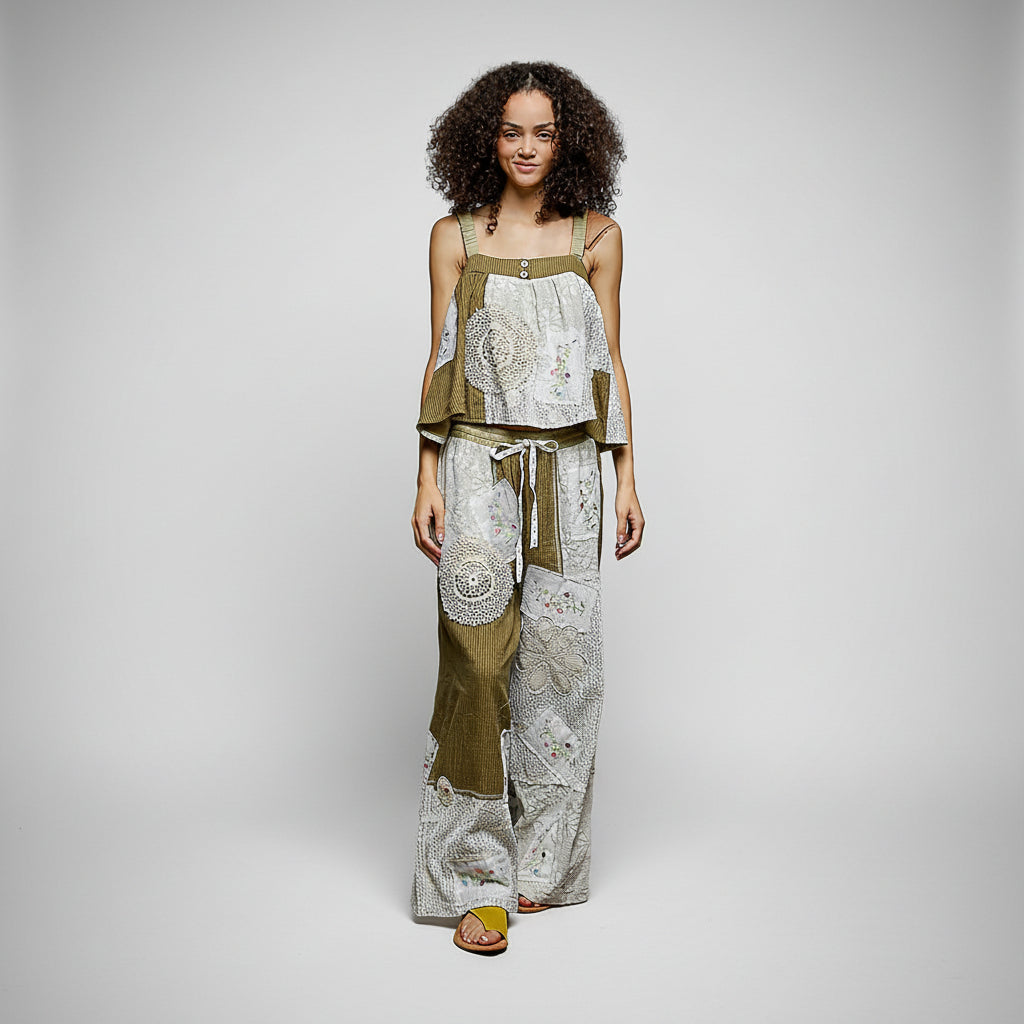 POL Strappy Patch Detail A-Line Top