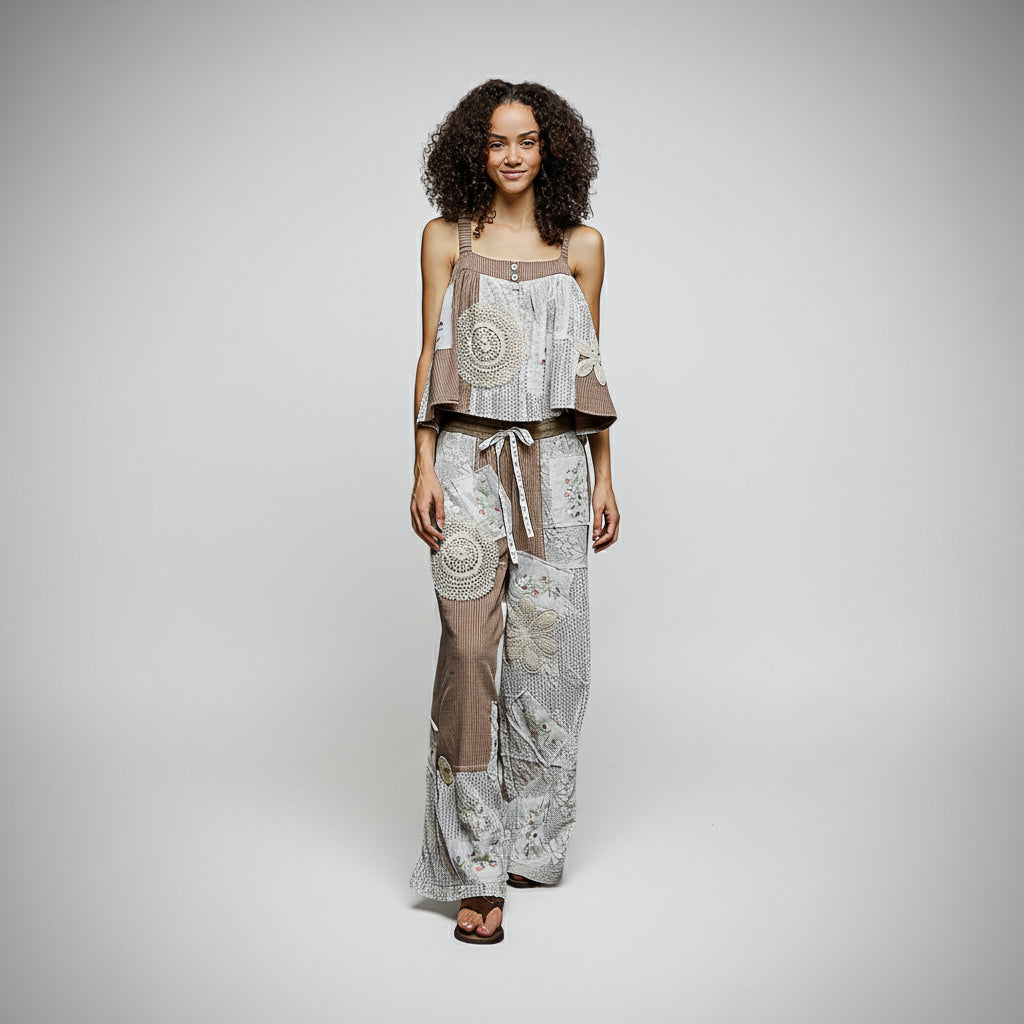 POL Strappy Patch Detail A-Line Top