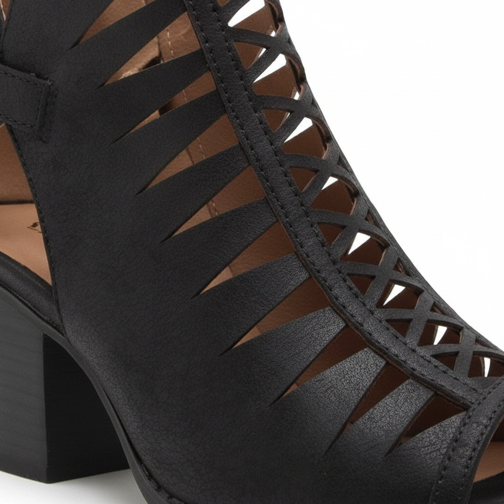 Detail shot of cutout pattern