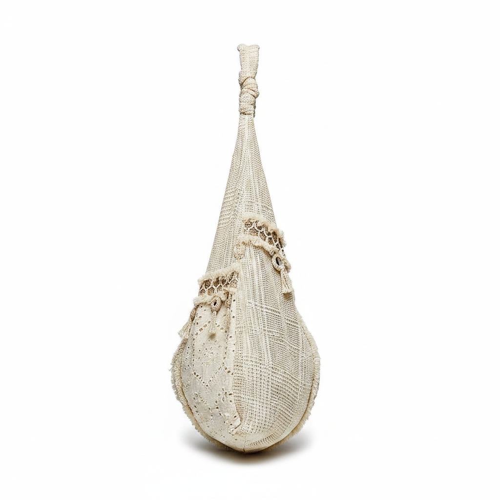 Women's cream ivory boho hobo bag side profile view slouchy silhouette fringe trim white background