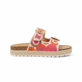 Women's floral embroidered platform espadrille sandal - side profile view showing platform height and jute rope sole