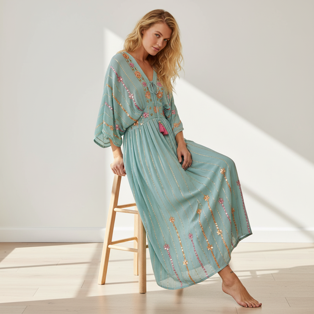 kimono maxi dress Baltic Born Womens Kia | Black + Copper Floral have ethereal maxi dress in a bohemian mixed floral print Flattering Kimono Sleeve Maxi Dress