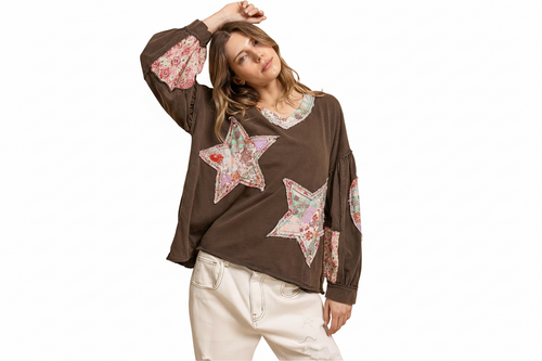 Patchwork top - lifestyle