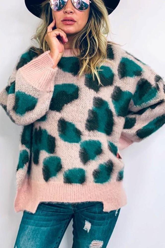 The call of a sweater is undeniable, but you don't need to be stuffy. Let this animal leopard print give you the haute couture look without the turtleneck feel.