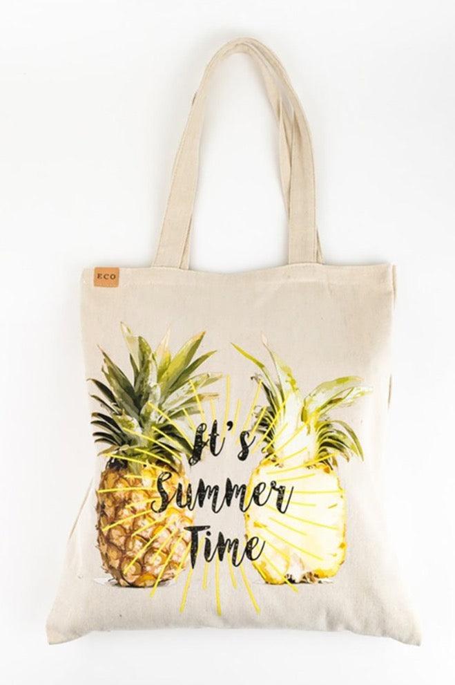 Eco Friendly Pineapple Summer Time Shoulder Bag - Shoulder Bag - BellanBlue