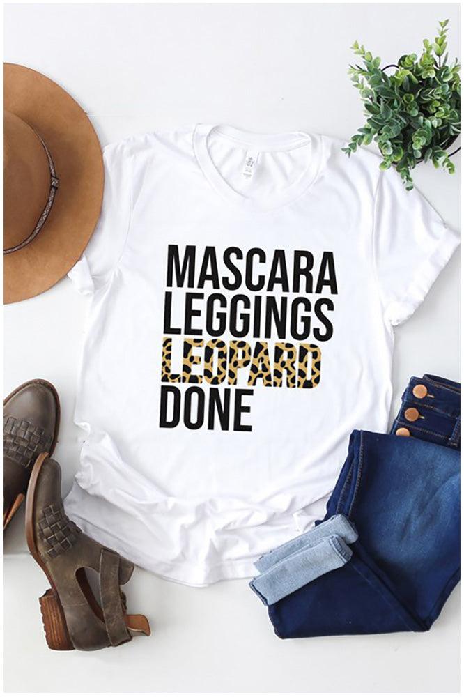 Mascara Leopard Done Graphic Tee - Shirts & Tops - BellanBlue