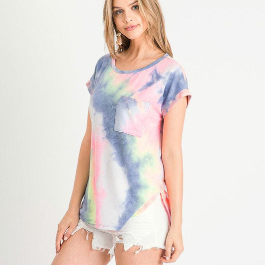 Rainbow Tie-Dye Summer Top - Shirts & Tops - BellanBlue