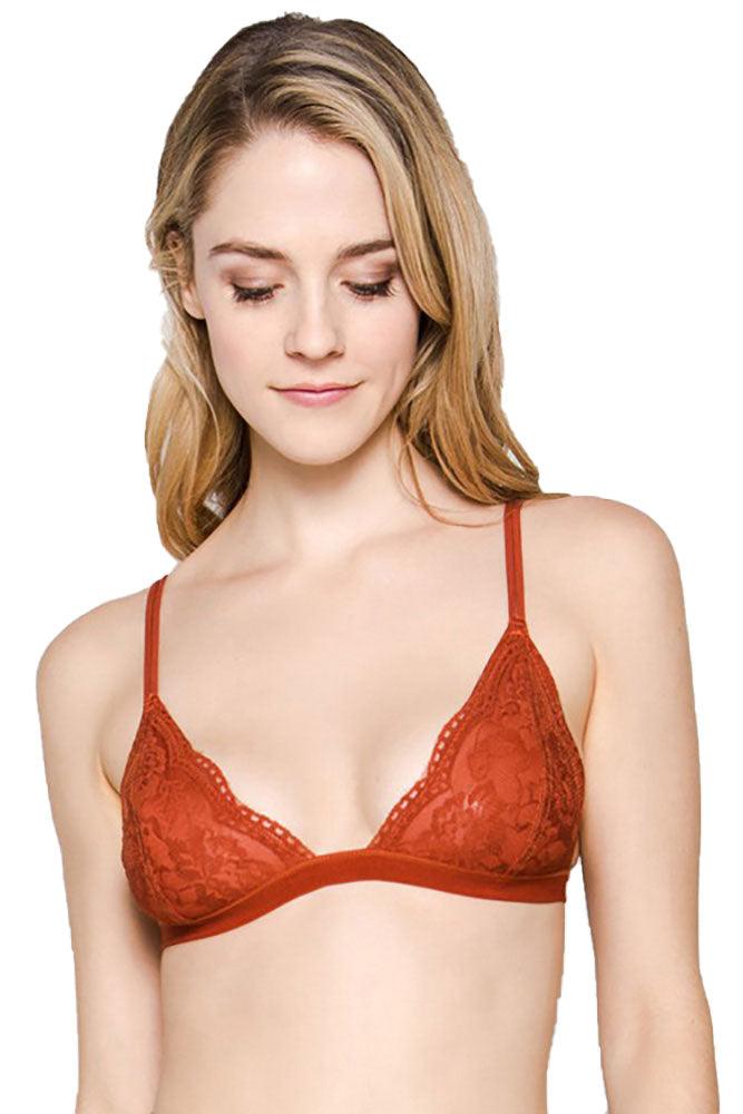 Women's Low-Cut Semi-Sheer Triangle Bralette - Bras - BellanBlue